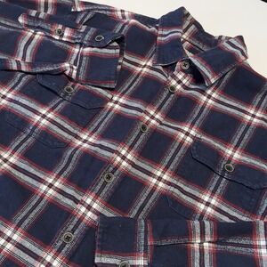 Jachs Men's Brawny Flannel Long Sleeve Navy Red Large Tall LT
